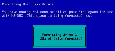 Formatowanie dysku C