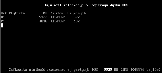 Partycjonowanie dysków - okno25
