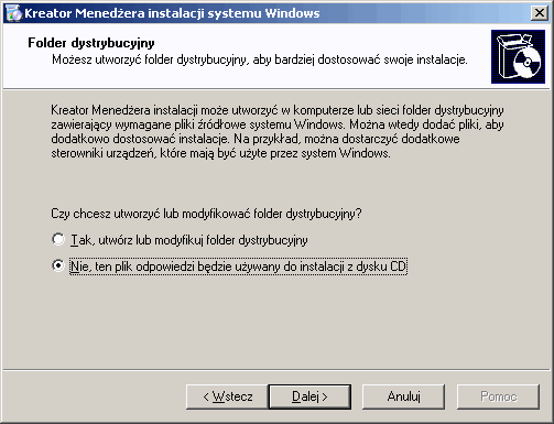 Automatyczna instalacja Windows XP - okno5