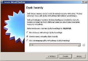 Oracle VirtualBox - Nazwa maszyny wirtualnej