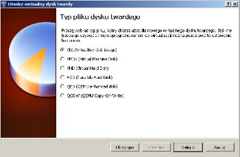 Oracle VirtualBox - Typ wirtualnego dysku twardego