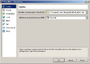 Oracle VirtualBox - domyślny folder z plikami maszyn wirtualnych