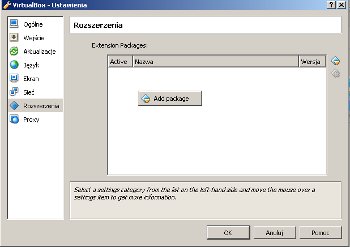 Oracle VirtualBox - Add package